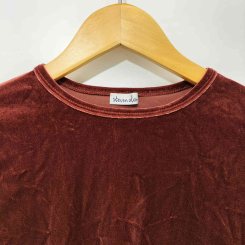 スティーブンアラン Steven Alan VELOR LONG SLEEVE PULLOVER ベロア ロングスリーブ プルオーバー レディース