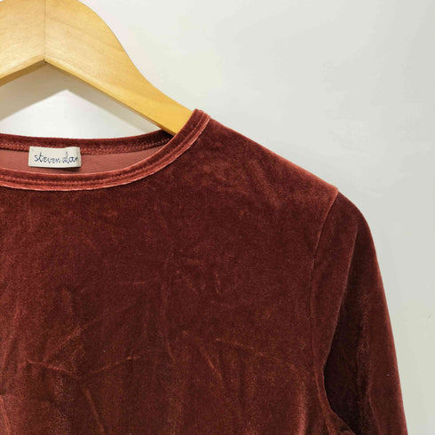 スティーブンアラン Steven Alan VELOR LONG SLEEVE PULLOVER ベロア ロングスリーブ プルオーバー レディース