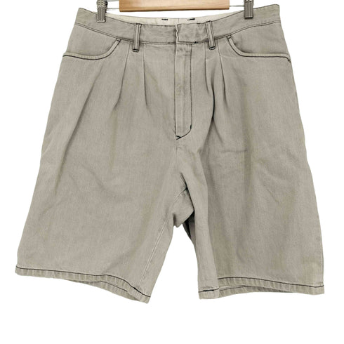 ファーラー FARAH Two-tuck Wide Shorts Denim ツータック ワイドデニムショーツ メンズ US:34-35