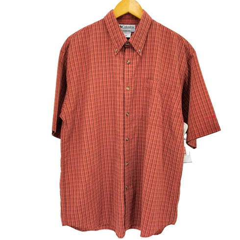 コロンビアスポーツウェア Columbia Sportswear チェック ボタンダウン 半袖 シャツ メンズ import:L