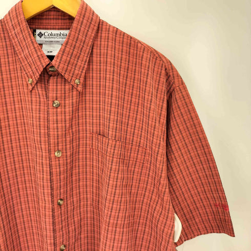 コロンビアスポーツウェア Columbia Sportswear チェック ボタンダウン 半袖 シャツ メンズ import:L
