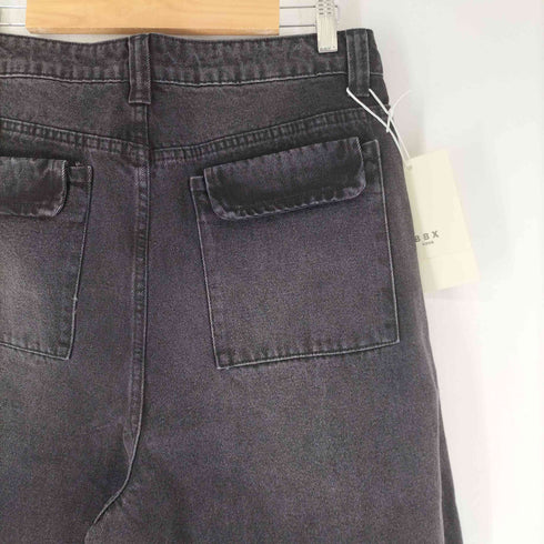 BBX ダメージ加工 ブラック バギーデニムパンツ メンズ JPN:S
