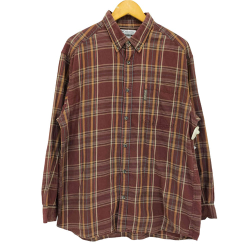 コロンビア Columbia インド製 コットン チェック ネル シャツ メンズ import:L
