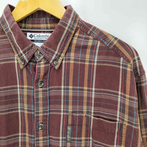 コロンビア Columbia インド製 コットン チェック ネル シャツ メンズ import:L