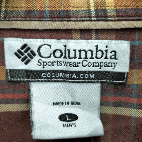 コロンビア Columbia インド製 コットン チェック ネル シャツ メンズ import:L