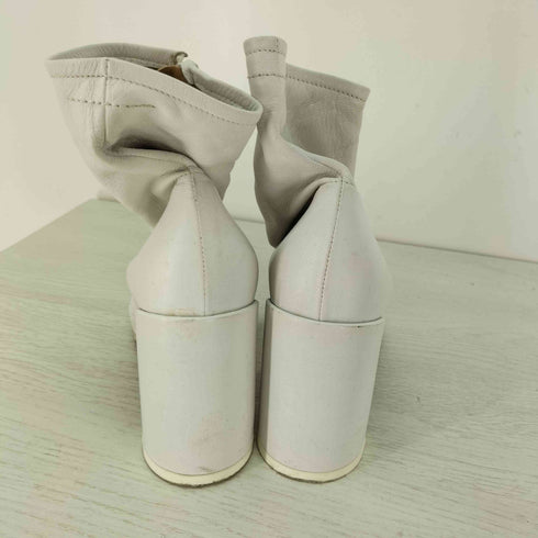 エムエムシックスメゾンマルジェラ MM6 Maison Margiela フロントジップ ポインテッド ヒールブーツ レディース 40