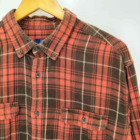 ジョージ GEORGE チェック ボタンダウン シャツ メンズ import:XL