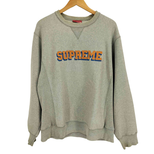 シュプリーム Supreme 90S アメリカ製 エンブロイダリ―ロゴ スウェット メンズ L