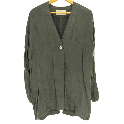 トゥデイフル TODAYFUL Collarless Satin Shirts カラーレスサテンシャツ レディース FREE