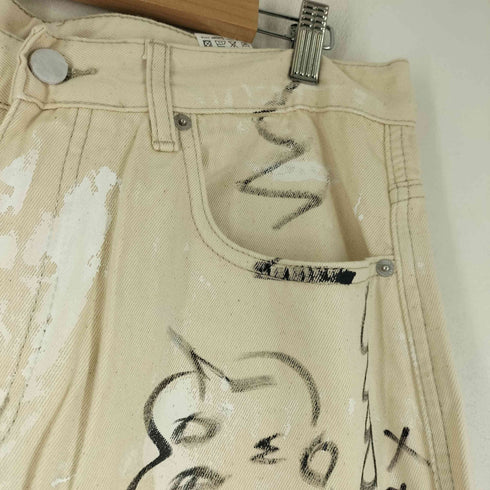 Denim Garments 落書き ペイン度加工 ワイドパンツ メンズ JPN:L