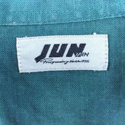 ジュンメン JUN MEN 90s リネン レギュラカラー 半袖 シャツ メンズ M
