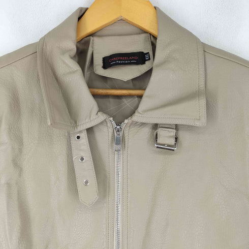 carefreeland レザー シングル ライダースジャケット レディース 4XL