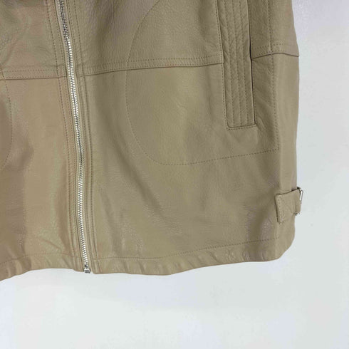 carefreeland レザー シングル ライダースジャケット レディース 4XL