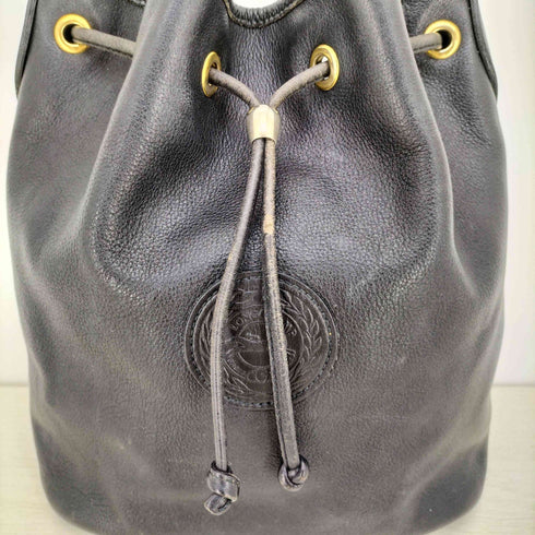 ロンシャン LONGCHAMP リーフエンブレムロゴ レザー 巾着 ショルダーバッグ レディース