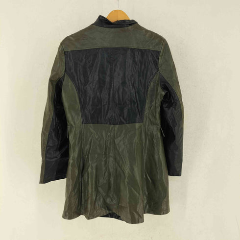 carefreeland バイカラー レザー コート レディース 5XL