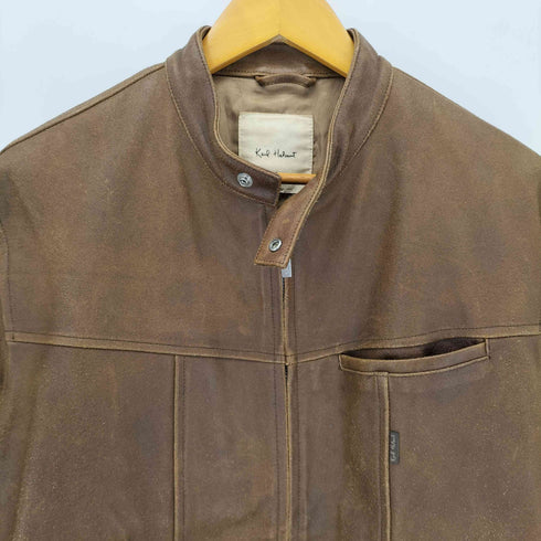 カールヘルム Karl Helmut カウレザーシングルライダースジャケット メンズ JPN:L