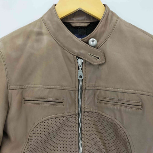 Montereggi リアルレザー メッシュ ライダースジャケット レディース