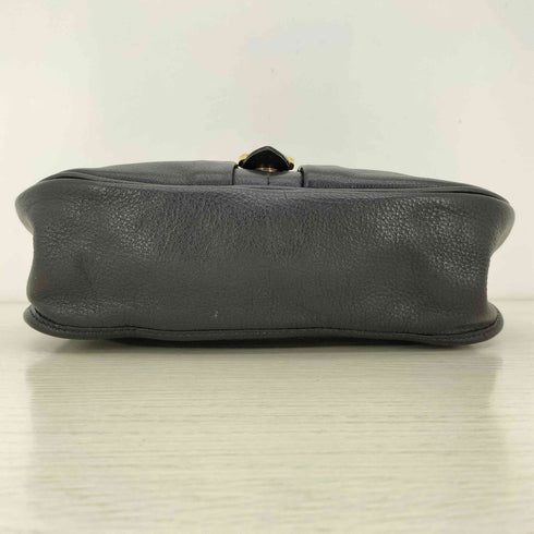 ロンシャン LONGCHAMP レザー ロゴ型押し フラップ ショルダーバッグ レディース