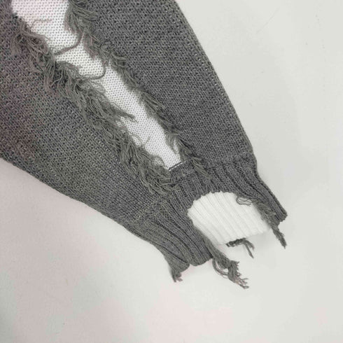 CHAORENBANG ダメージ加工 ハイネック ニット メンズ JPN:M