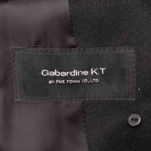 ギャバジンケーティー Gabardine K.T cashmere カシミヤ100% 比翼スタンドカラーコート レディース JPN:11号