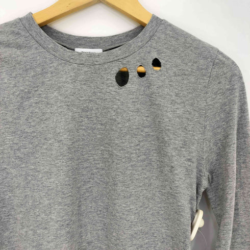 ATTISESSION フラワーモチーフ ホール ロングスリーブ Tシャツ レディース
