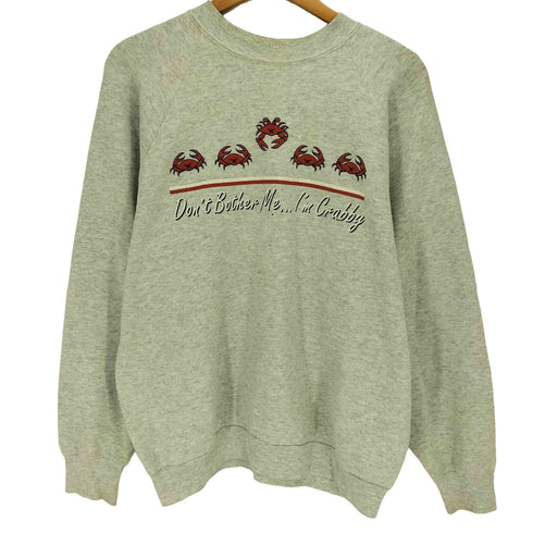 フルーツオブザルーム FRUIT OF THE LOOM 80S USA製 クラブ プリント クルーネック スウェット メンズ import:L