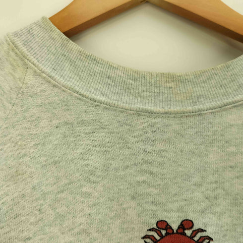 フルーツオブザルーム FRUIT OF THE LOOM 80S USA製 クラブ プリント クルーネック スウェット メンズ import:L