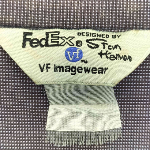 Fedex 企業系ワッペン 開襟コットンシャツ メンズ