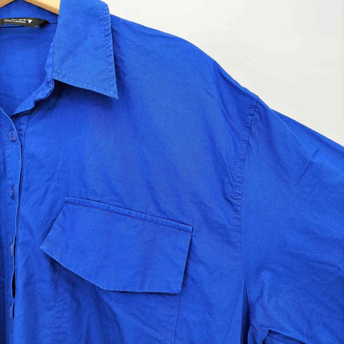 ザラ ZARA ポプリンシャツワンピース レディース import:L