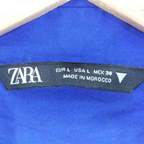 ザラ ZARA ポプリンシャツワンピース レディース import:L