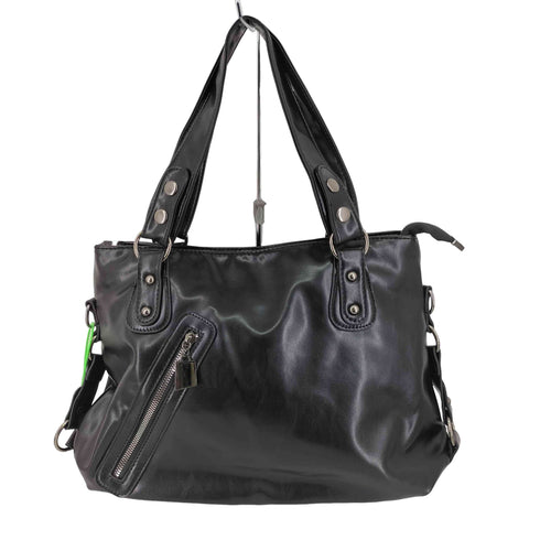 フェイクレザー ジップギミック 2WAY ショルダーバッグ レディース