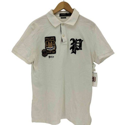 ポロラルフローレン POLO RALPH LAUREN エンブレム刺繍 CUSTOM SLIM FIT 半袖ポロシャツ メンズ import:M