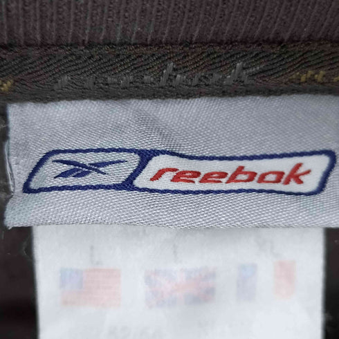 リーボック Reebok 00S 旧タグ 刺繍ロゴ パネル切替 クルーネック スウェット メンズ