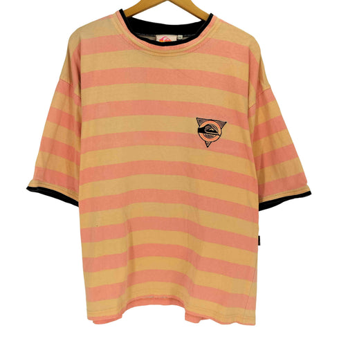 クイックシルバー Quiksilver 80s-90s トリム リンガー ボーダー Tシャツ メンズ import:L