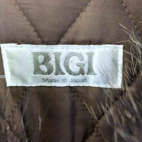 ビギ BIGI シープスエード ファー付 フーデッドコート レディース