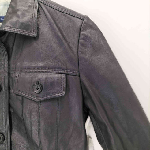 スピックアンドスパン Spick and Span レザー トラッカージャケット レディース