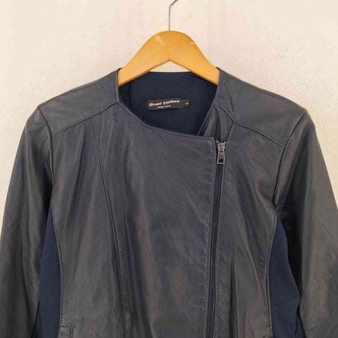 Street Leather リアルレザー ライダースジャケット レディース JPN:L