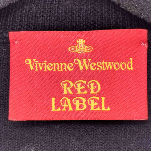 ヴィヴィアンウエストウッドレッドレーベル Vivienne Westwood RED LABEL イタリア製 オーヴ刺繍 タートルネックニット レディース import:M