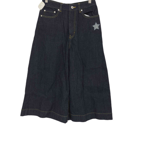 ダブルスタンダードクロージング DOUBLE STANDARD CLOTHING 星柄 ワイド 七分丈 デニム レディース JPN:M