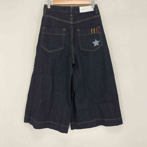 ダブルスタンダードクロージング DOUBLE STANDARD CLOTHING 星柄 ワイド 七分丈 デニム レディース JPN:M