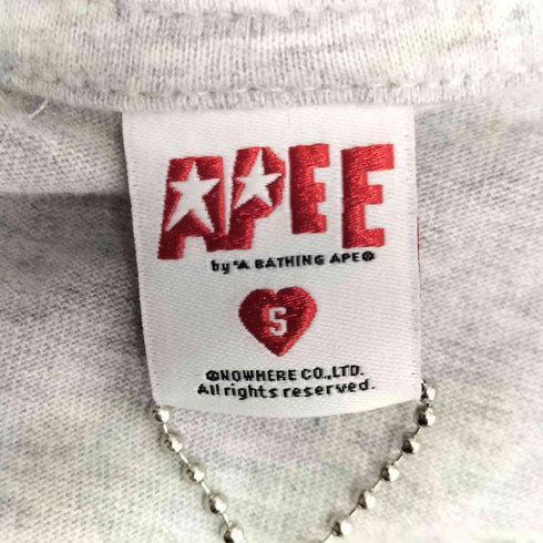 アベイシングエイプ A BATHING APE APEE BABY BEAR RUBBER PRINT TEE ベアープリント Tシャツ レディース JPN:S