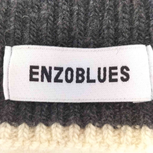 ENZOBLUES ストライプウールロンググローブ レディース