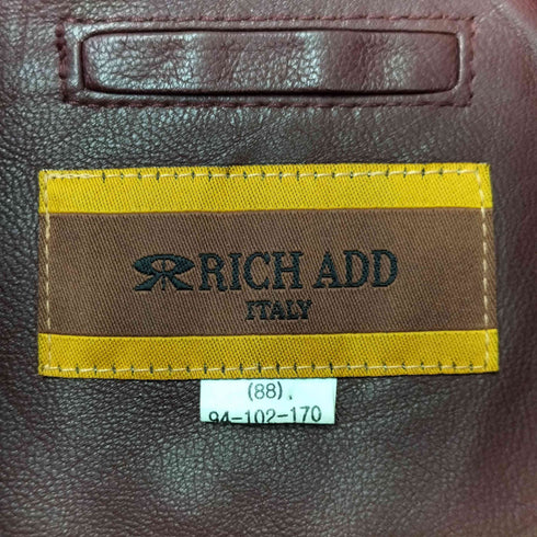 rich add レザー ステンカラーコート レディース 88 94-102-170