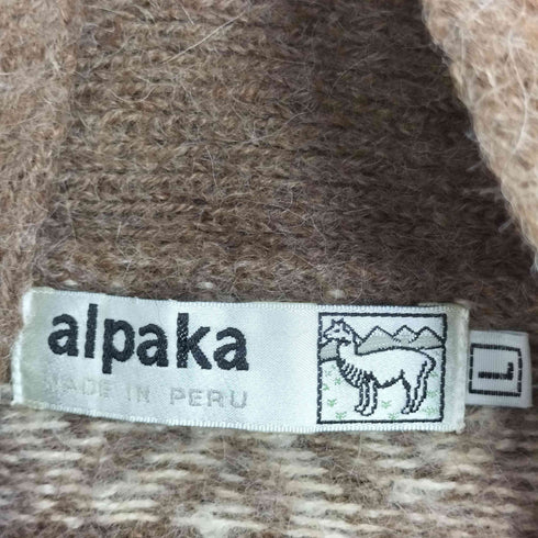 ショールカラー アルパカ ノルディック ニット メンズ import:L