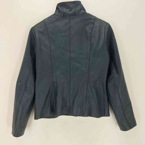 GIANNI LO GIUDICE ラムレザー スタンドカラー レザージャケット レディース 36