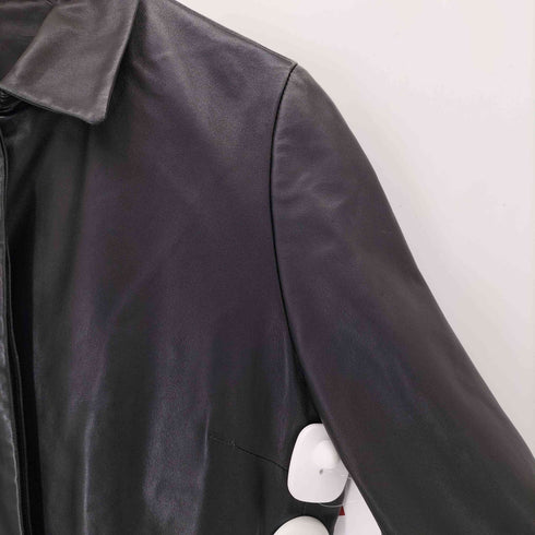 コムサデモード COMME CA DU MODE ラムレザー スタンドカラーロングコート メンズ import:M