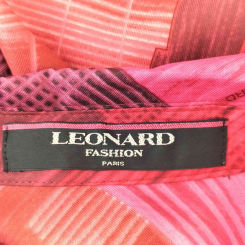 レオナール LEONARD シルク100 総柄 レギュラカラー シャツ レディース 11AR