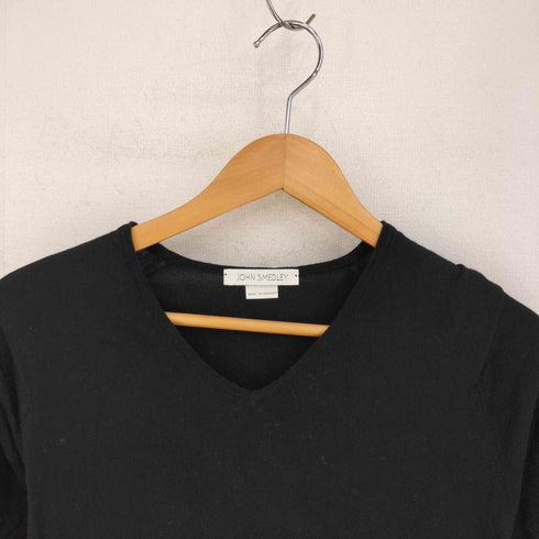 ジョンスメドレー JOHN SMEDLEY イングランド製 Vネック半袖ニット レディース import:S