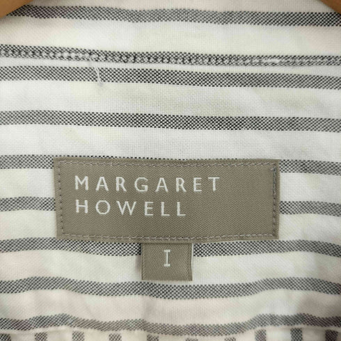 マーガレットハウエル MARGARET HOWELL バンドカラー ストライプ 長袖シャツ レディース JPN:1