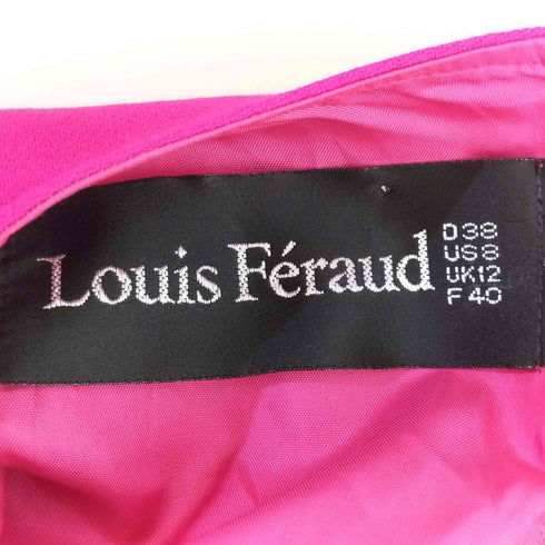 Louis Feraud ルイ フェロー 切替デザイン ウール 半袖 ワンピース レディース US8